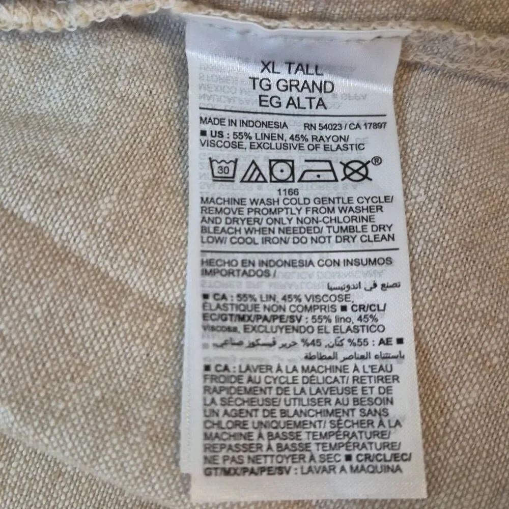 Old Navy Fit & Flare Linen Blend Midi Dress Size XL Tall - Picture 10 of 10